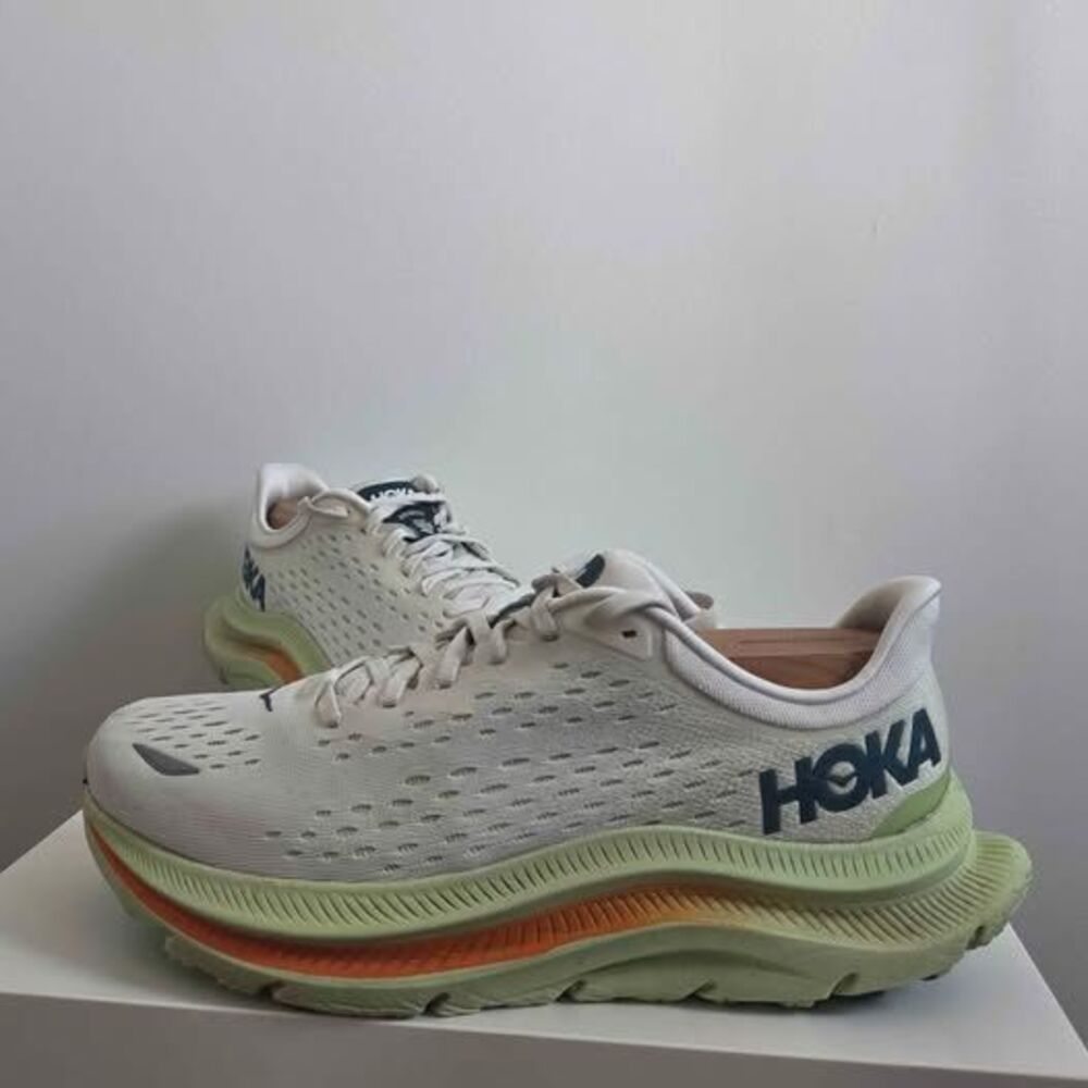 HOKA Kawana Men’s US 9 Beige Green Running Training Shoes Sneakers